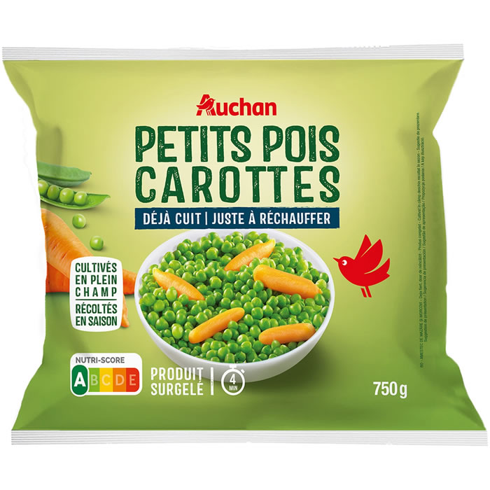 AUCHAN Petits pois carottes