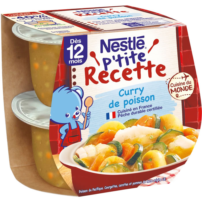 NESTLE P'tite Recette Curry de poisson dès 12 mois