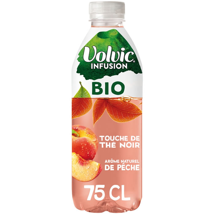 VOLVIC Eau aromatisée infusion thé noir et pêche bio