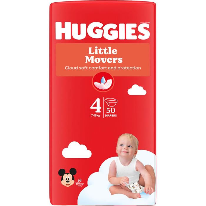 HUGGIES Little Movers Couches taille 4 (7-18kg)
