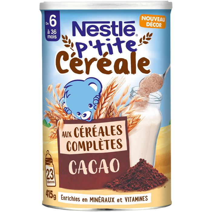 NESTLE P'tite Céréale Céréales en poudre complète au cacao