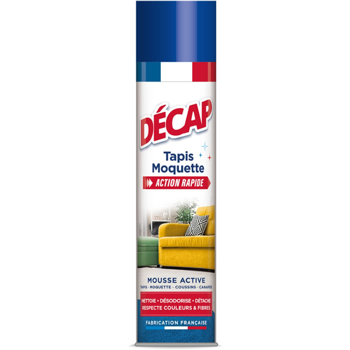 DECAP Aérosol mousse nettoyante active pour tapis, moquette