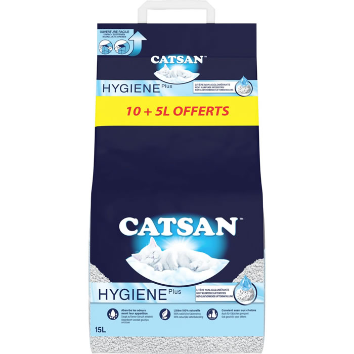 CATSAN Hygiène Plus Litière minérale non-agglomérante pour chat