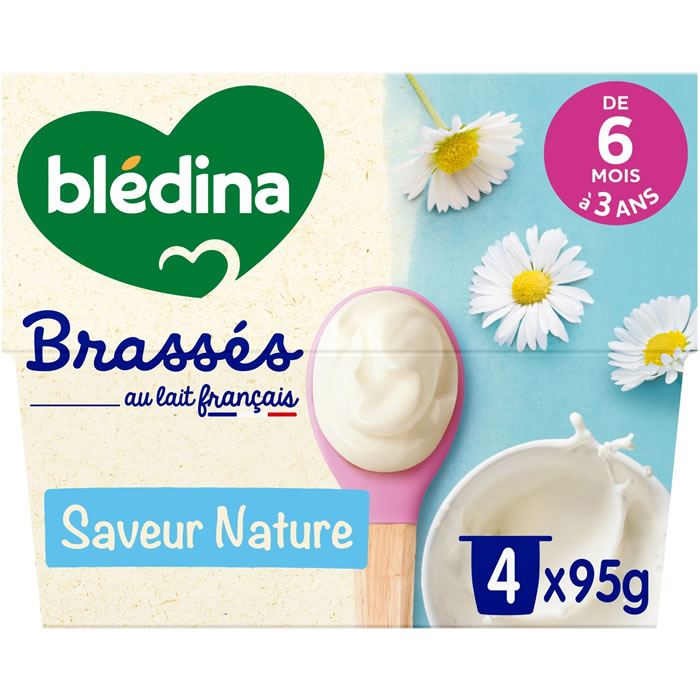 BLEDINA Les Brassés Dessert lacté nature dès 6 mois