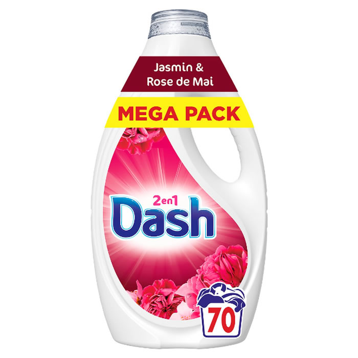 DASH Lessive liquide 2 en 1 jasmin et rose de mai