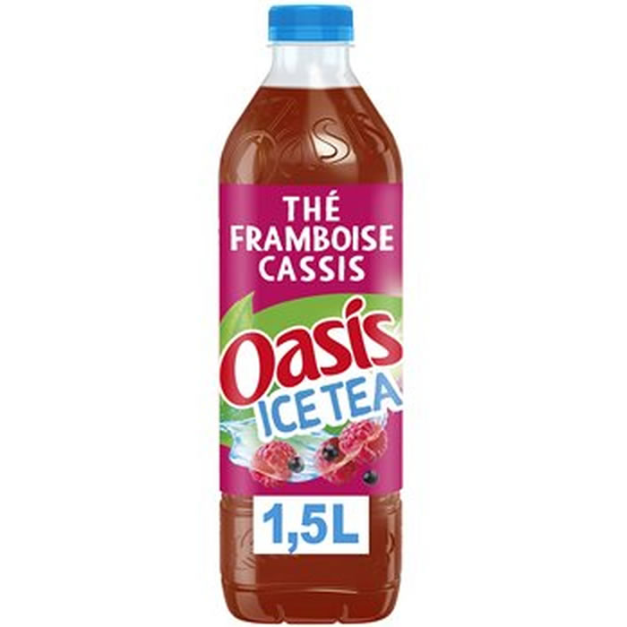 OASIS Ice Tea Thé glacé aromatisé à la framboise et cassis