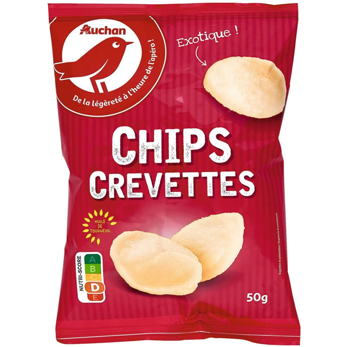 AUCHAN Chips saveur crevettes