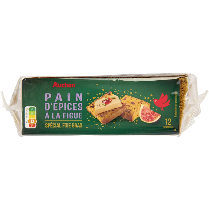 AUCHAN Pain d'épices à la figue pour foie gras
