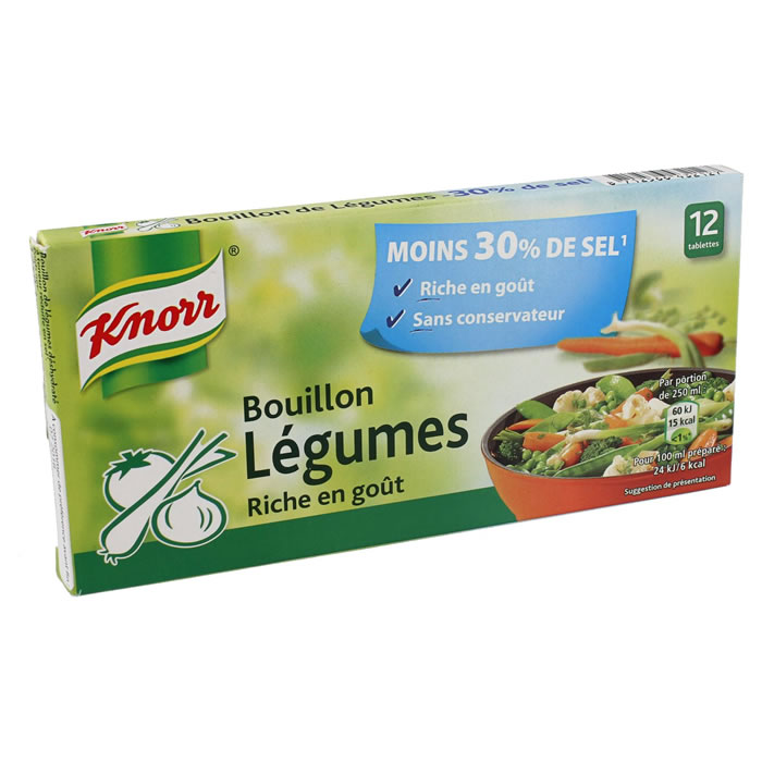 KNORR Bouillon de légumes -30% de sel