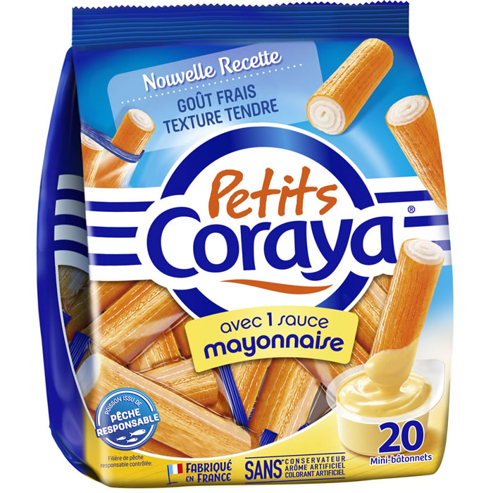 CORAYA Petits Bâtonnets de surimi et mayonnaise