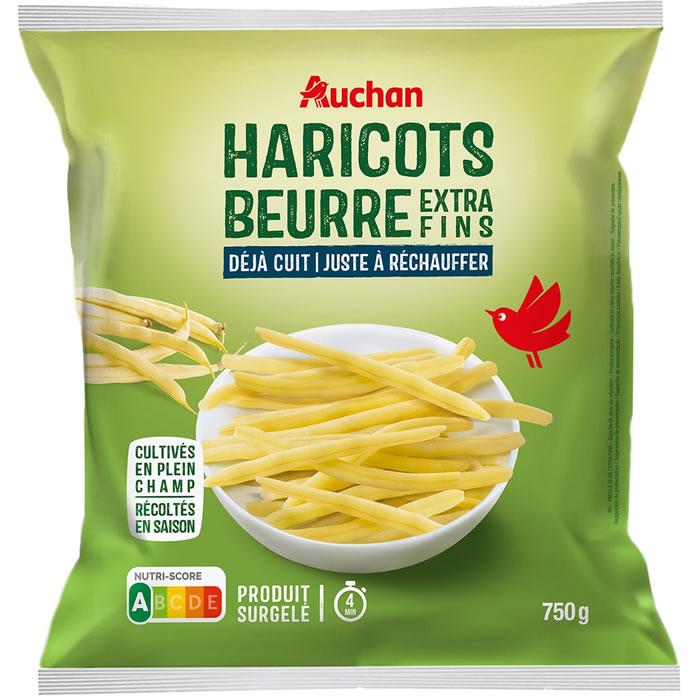 AUCHAN Haricots beurre extra fins