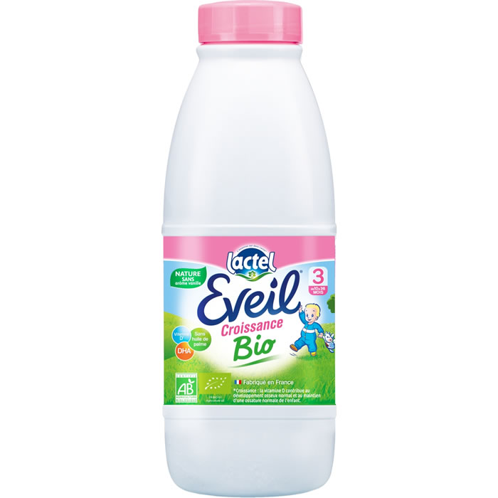 LACTEL Eveil Lait de croissance liquide 10/36 mois bio