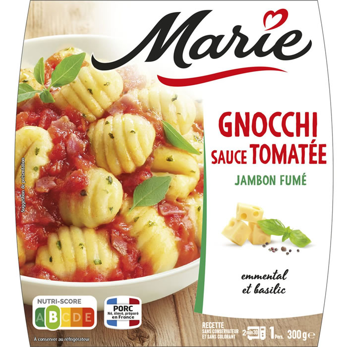 MARIE Gnocchi et jambon fumé sauce tomate micro-ondes