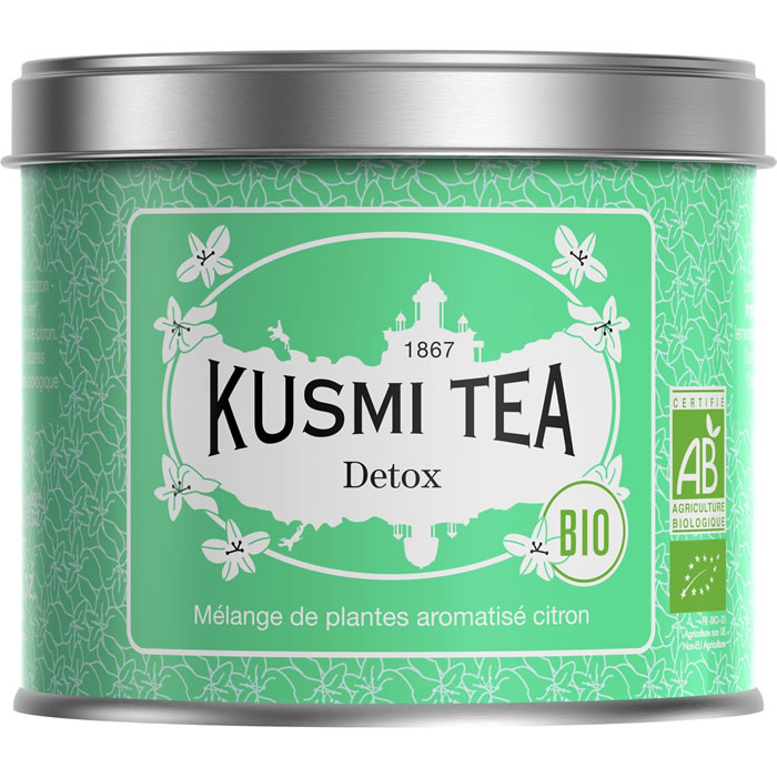 KUSMI TEA Détox Mélange maté, thé vert et citronelle bio
