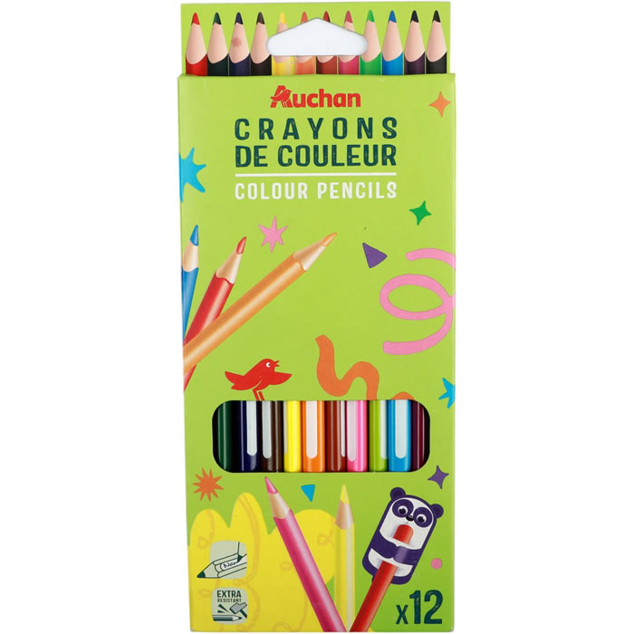 AUCHAN Crayons de couleurs