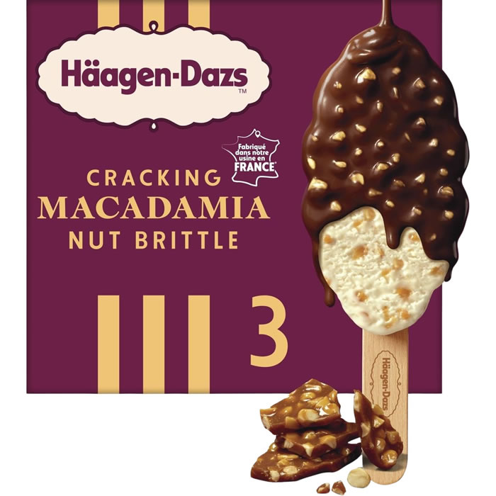 HÄAGEN-DAZS Bâtonnets glacés vanille, noix de macadamia et chocolat
