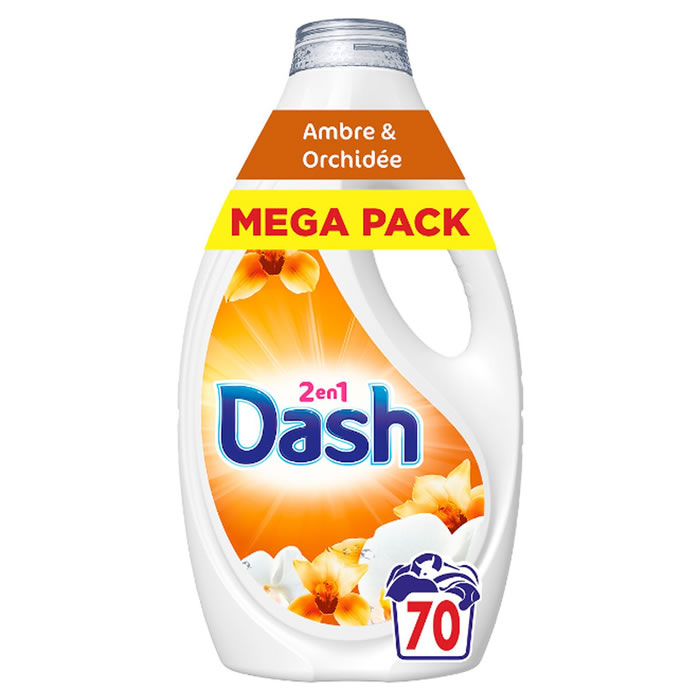 DASH Lessive liquide 2 en 1 ambre et orchidée