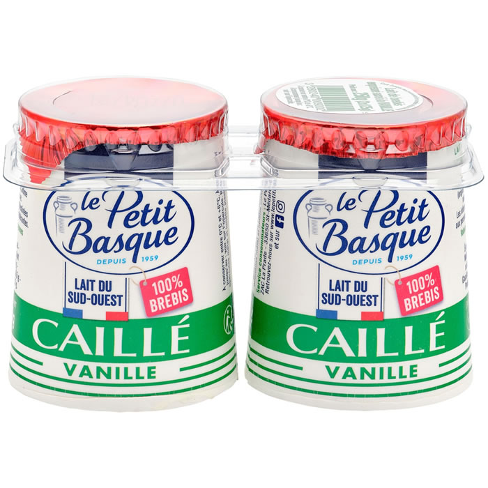 LE PETIT BASQUE Yaourts de brebis caillés à la vanille