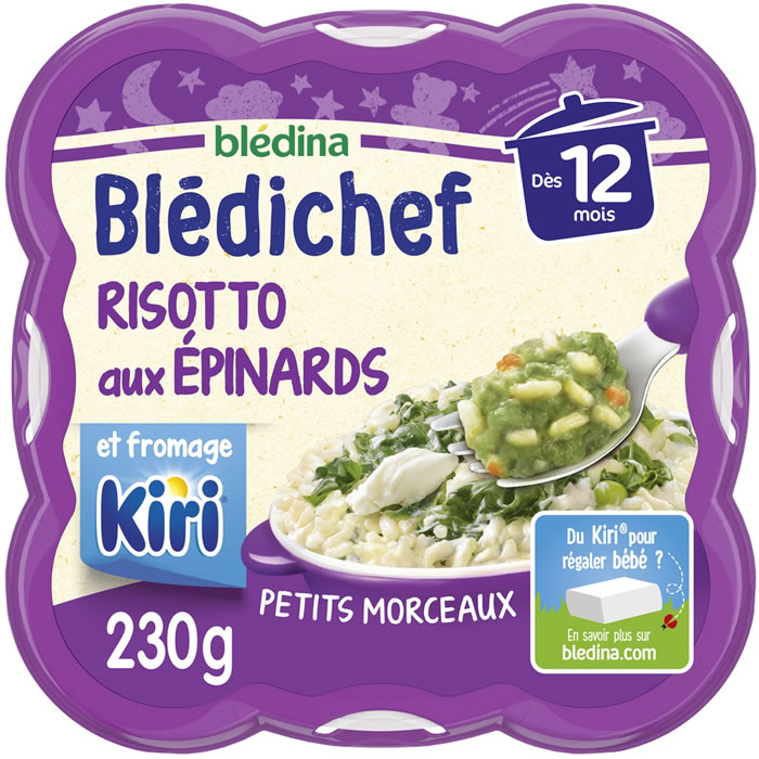 BLEDINA Blédichef Risotto aux épinards et fromage Kiri