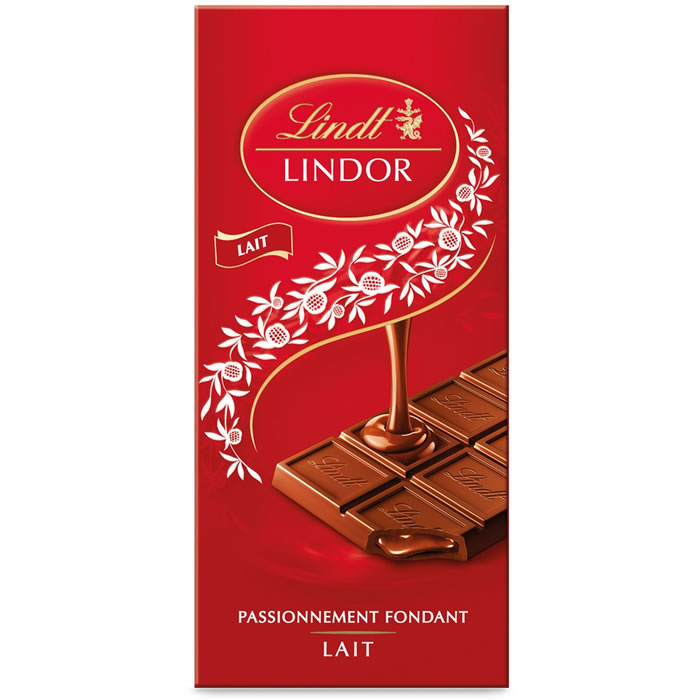 LINDT : Lindor - Tablette de chocolat au lait fourré - chronodrive