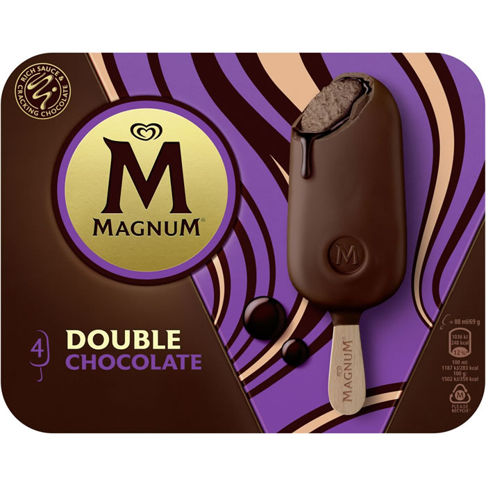 MAGNUM Double Bâtonnets glacés au chocolat noir