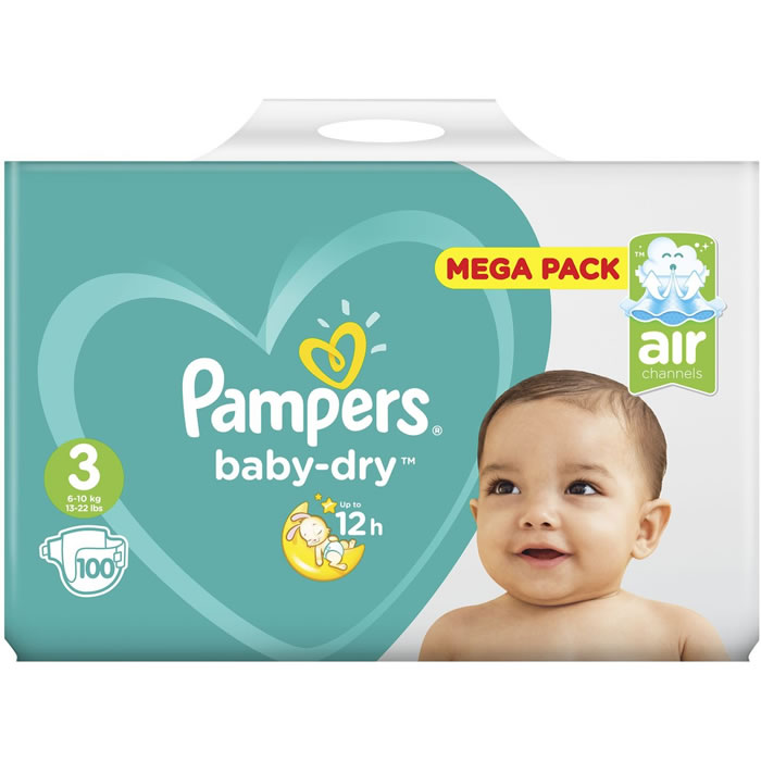 PAMPERS Baby-Dry Couches taille 3 (5-9 kg)