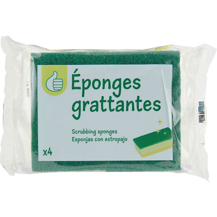 AUCHAN Essentiel Eponges grattantes