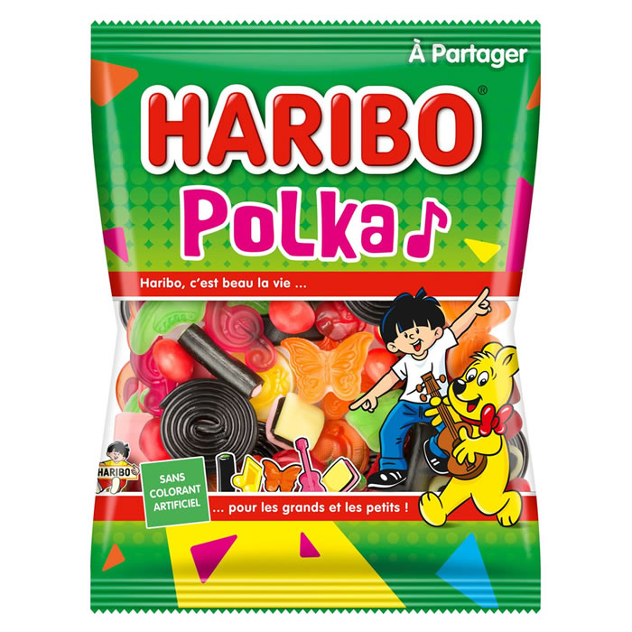 HARIBO Polka Assortiment de bonbons gélifiés