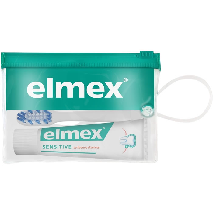 ELMEX Kit de voyage dentifrice sensitive et brosse à dents