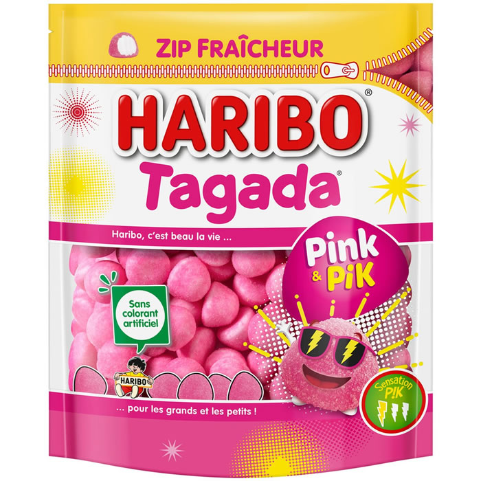 HARIBO Tagada Pink & Pik Bonbons gélifiés à la fraise