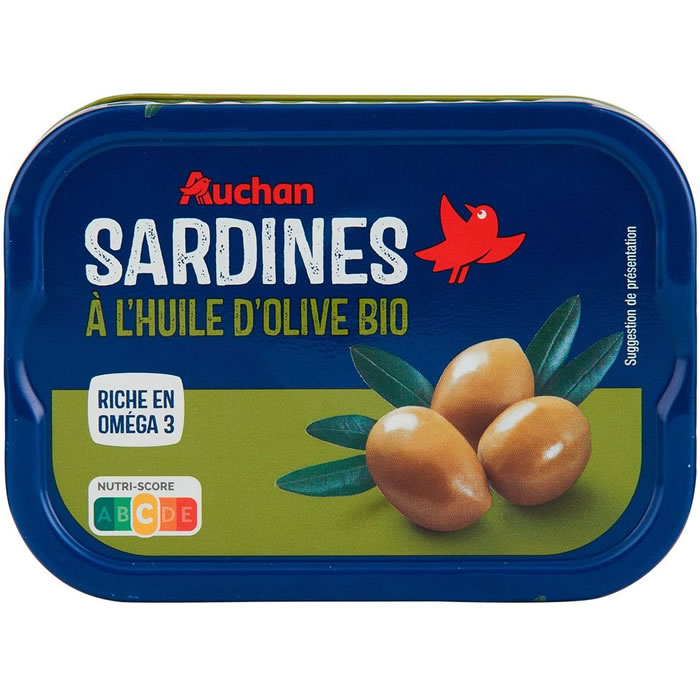AUCHAN Sardines à l'huile d'olive