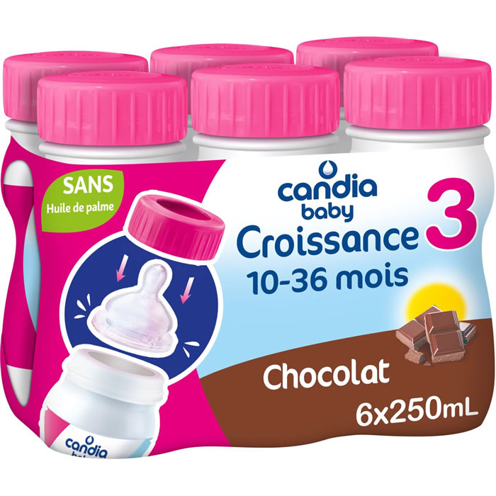 CANDIA Baby Lait de croissance liquide au chocolat 10/36 mois