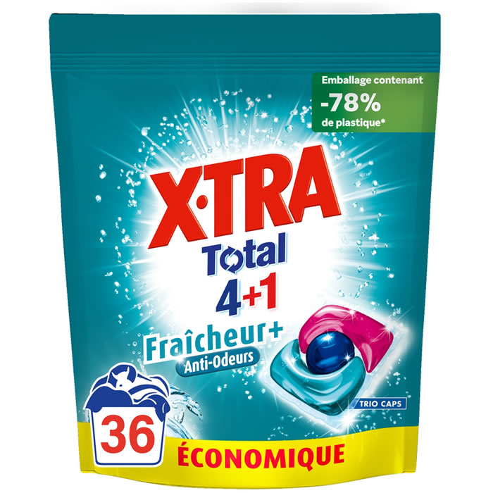 X-TRA Total Lessive capsules fraîcheur 4 en 1