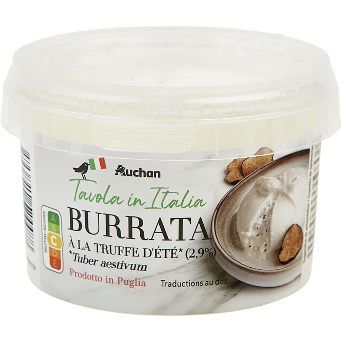 AUCHAN Tavola in Italia Burrata à la truffe d'été