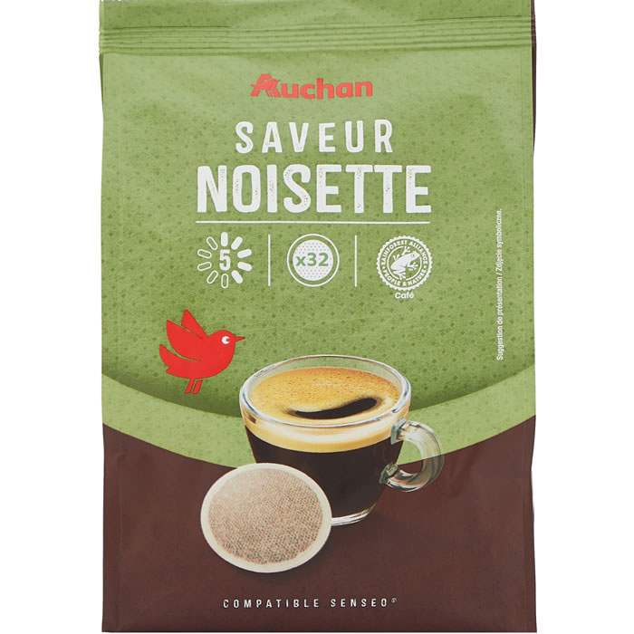 AUCHAN Dosettes de café saveur noisette N°5