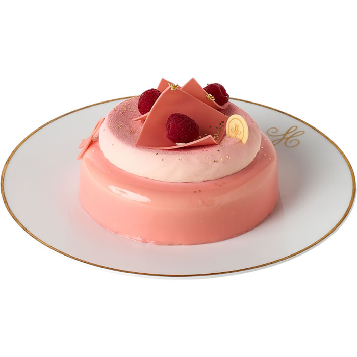 MEERT Octobre Rose Entremet framboise sablé au praliné coco, citron, mascarpone
