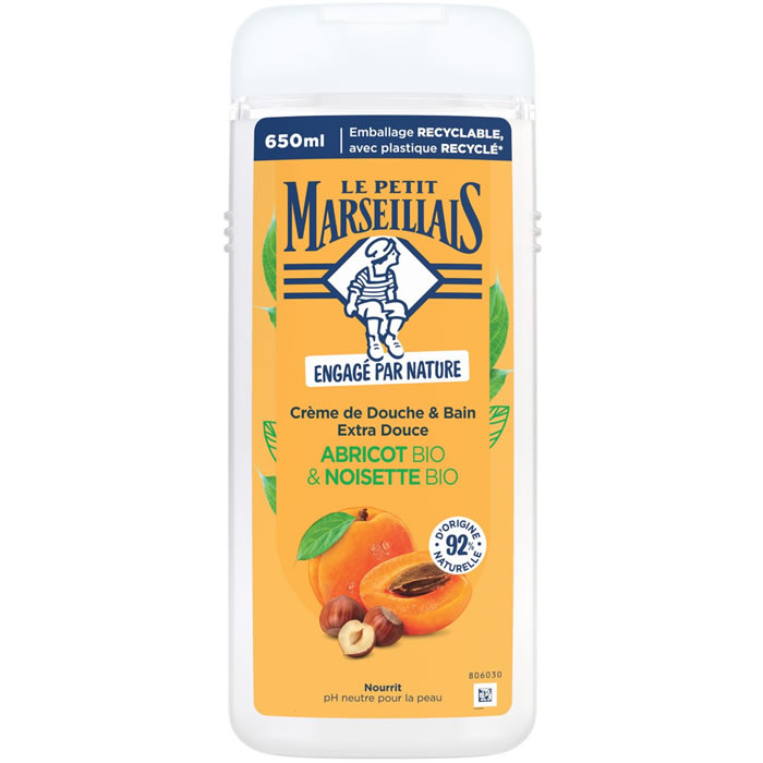 LE PETIT MARSEILLAIS Crème douche à l'abricot et noisette
