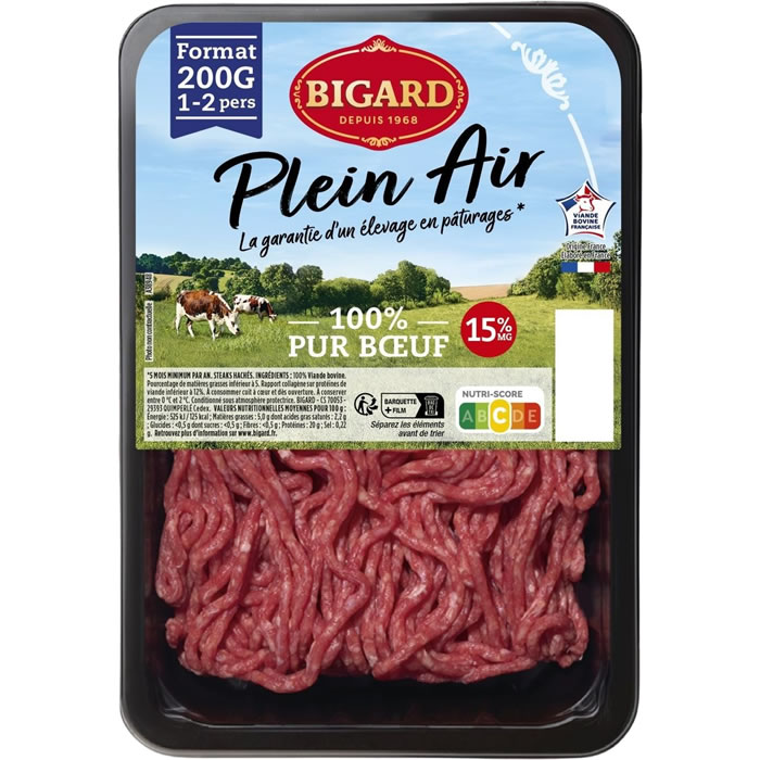 BIGARD Viande hachée pur boeuf 15% M.G