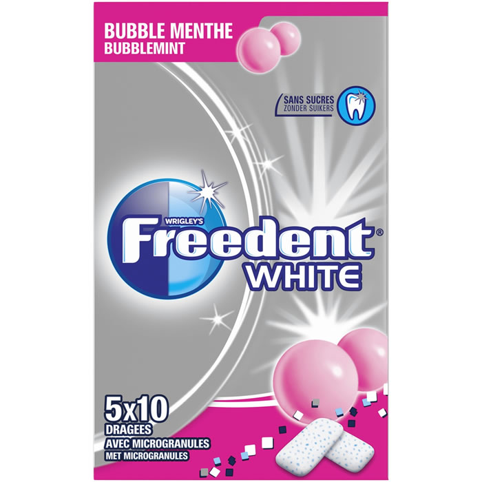 FREEDENT White Chewing-gum bubble menthe