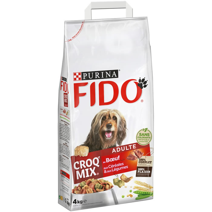 PURINA Fido Croquettes pour chien +10kg au boeuf, céréales et légumes