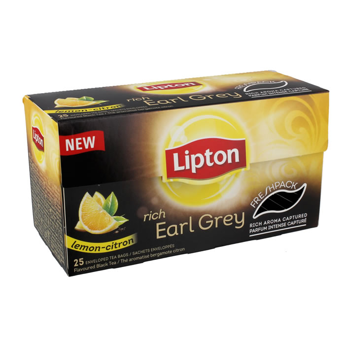 LIPTON Earl Grey Thé noir au citron