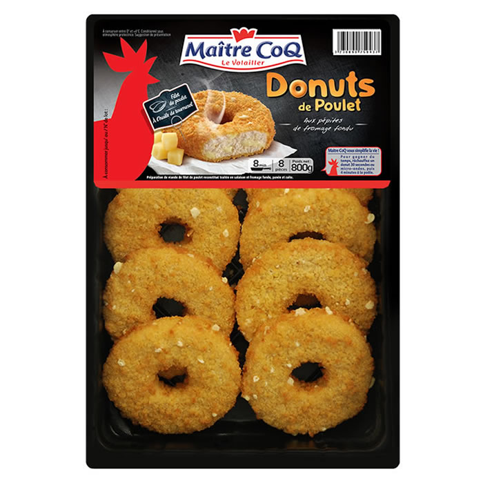 MAITRE COQ Donuts panés de poulet et fromage fondu