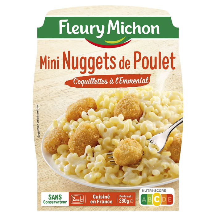 FLEURY MICHON Coquillettes à l'emmental et mini nuggets de poulet
