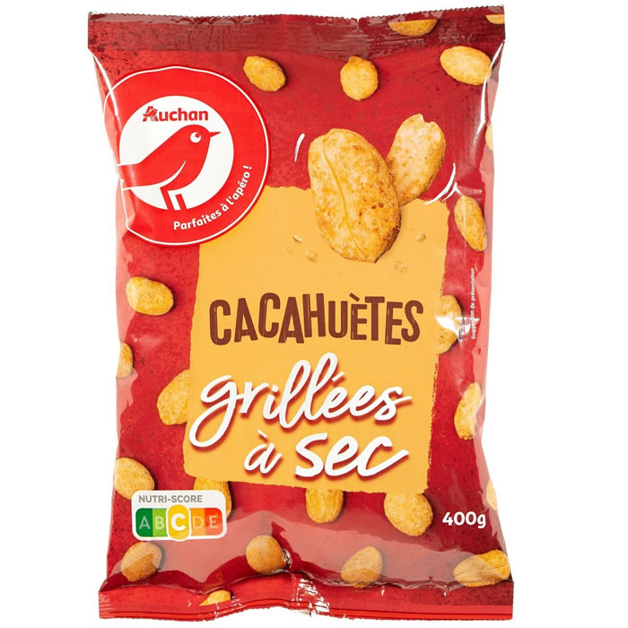 AUCHAN Cacahuetes grillées à sec