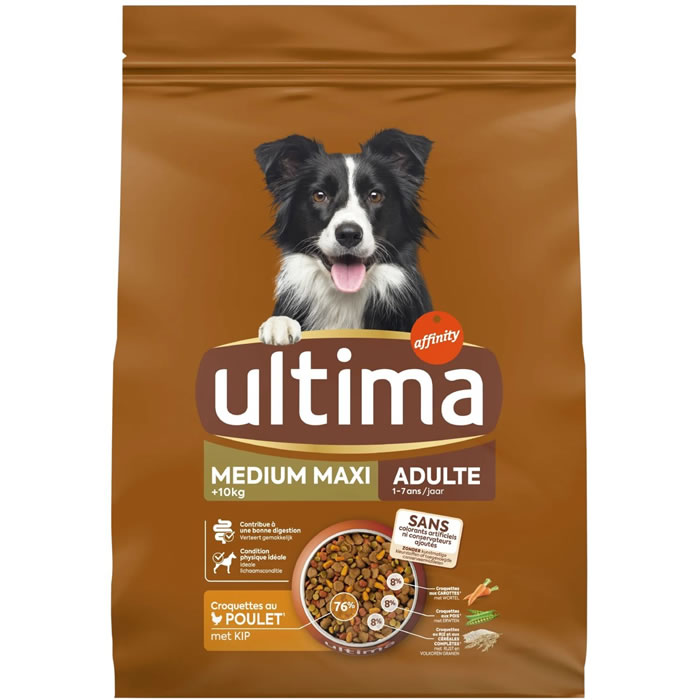 ULTIMA Croquettes au poulet pour chien adulte