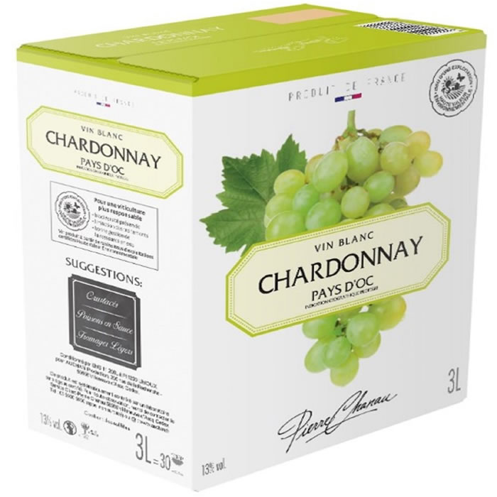 PAYS D'OC - IGP Pierre Chanau - Chardonnay Vin blanc sec