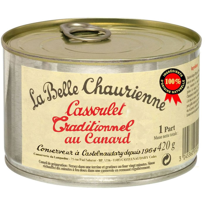 LA BELLE CHAURIENNE Authentique Cassoulet au canard et saucisse de Toulouse