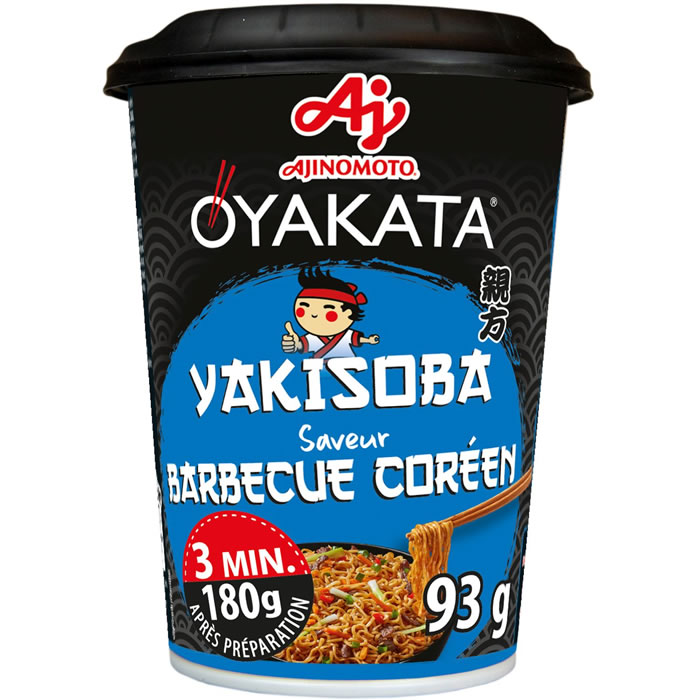 AJINOMOTO Oyakata Nouilles sautées Yakisoba saveur barbecue coréen