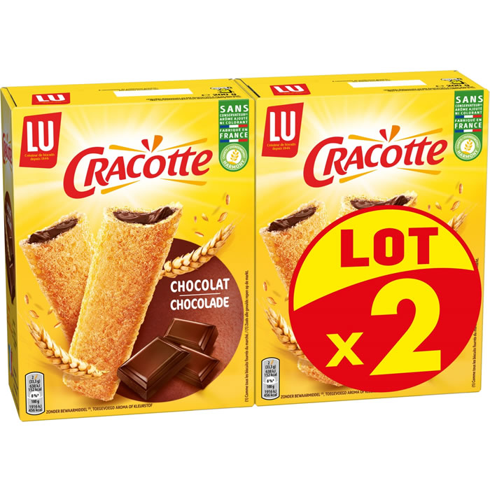 LU : Cracotte - Biscottes fourrées au chocolat - chronodrive