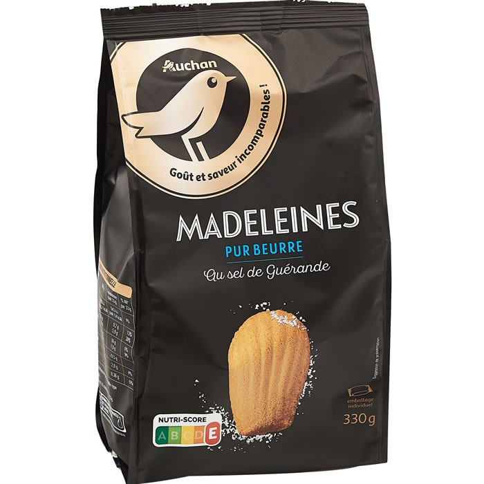 AUCHAN Gourmet Madeleines pur beurre au sel de Guérande